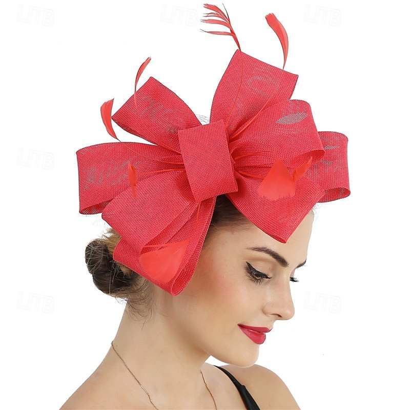 Fascinators Fabric Wedding Birthday Elegant Vintage Cute With Feather Bowknot Headpiece Headwear 2026 - $17.49 –P1