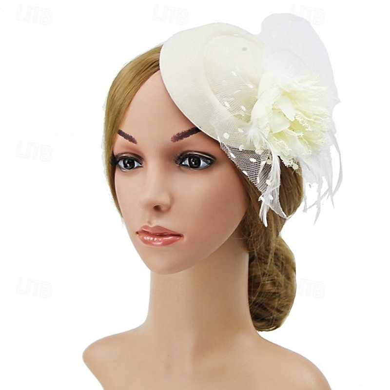 Fascinators Feather Fabric Wedding Birthday Elegant Vintage Cute With Feather Floral Headpiece Headwear 2026 - $16.49 –P1