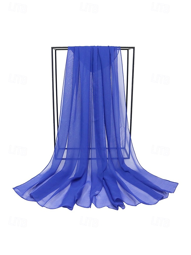 Chiffonschal für Damen, leichtes Polyester, Boho-Stil, mehrfarbig, weich und atmungsaktiv, perfekt für Urlaub, Reisen, Alltag und Freizeitoutfits 2026 - $9.99 –P8