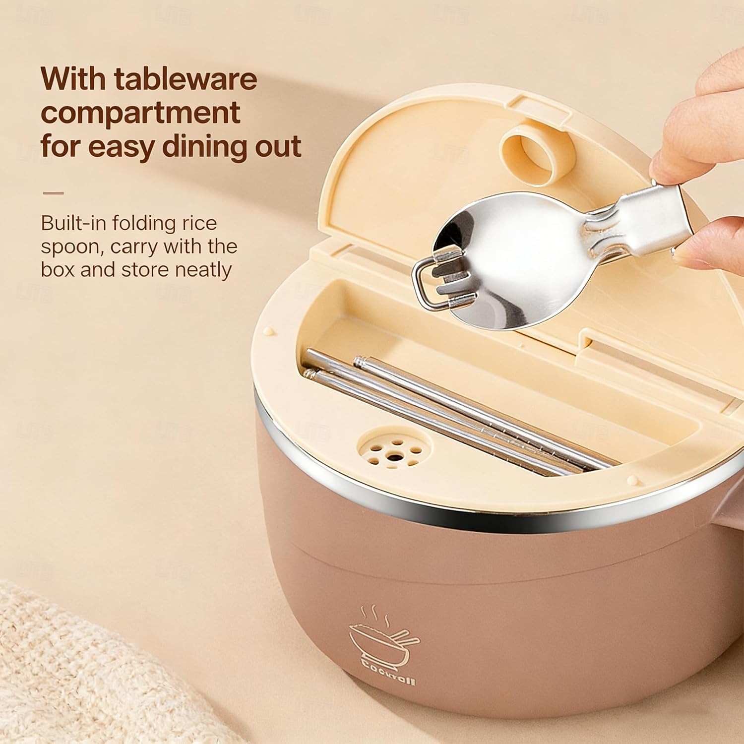 304 rustfritt stål nudelskål med lokk og håndtak, 1200 ml ramenskål med stor kapasitet, dobbeltvegget skåldingssikker suppeskål, bærbar matbeholder for studenthjem, kontor, hjemmebruk 2026 - $16.99 –P13