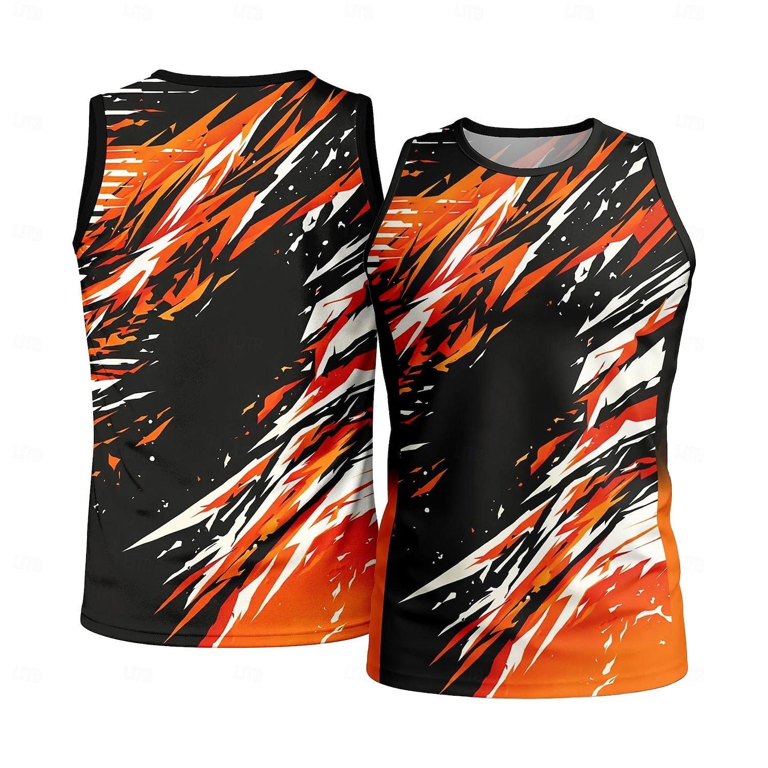 Herr Fotbollströja Geometrisk Färgblock Abstrakt Träningströja Linne för jogging Atletisk t-shirt Sommar Ärmlös UPF 50 Snabb tork Fuktabsorberande Andningsfunktion Turnering Fotboll Löpning Träning 2026 - $17.99 –P4