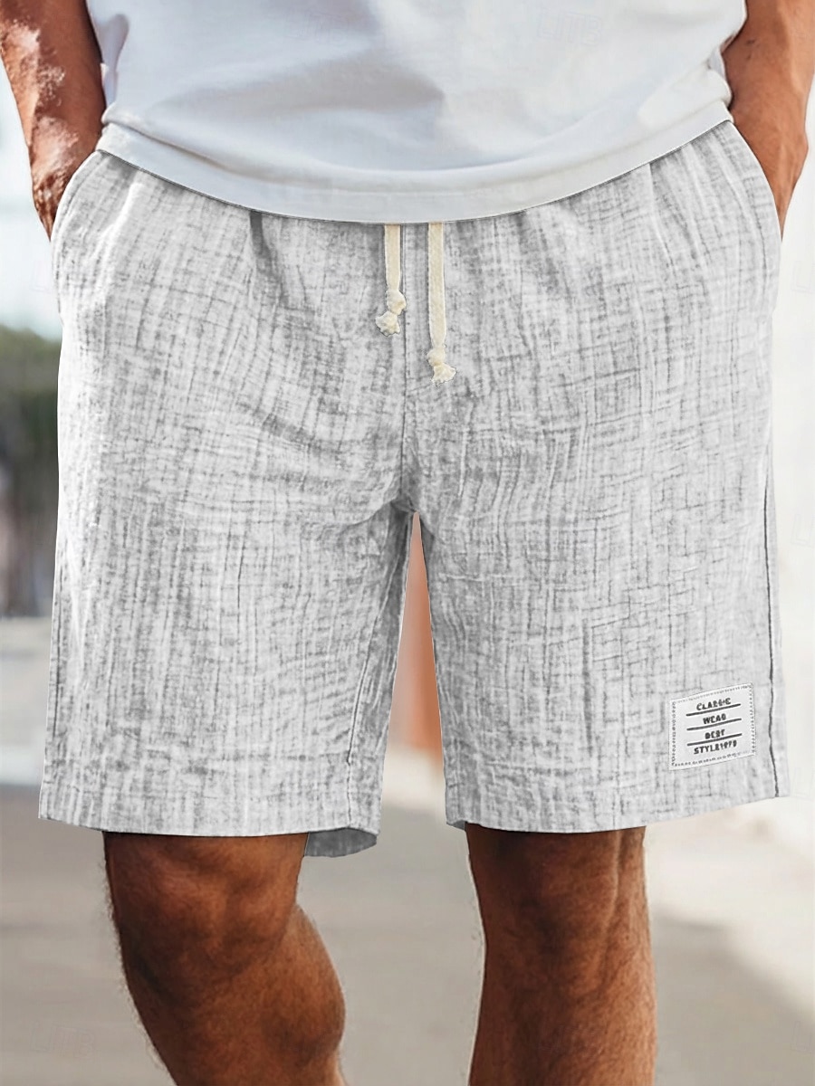 Bărbați Pantaloni Scurți Pantaloni scurți de vară Pantaloni scurți de plajă Pantaloni scurți casual Cordon Talie elastică Simplu Culoare solidă Texturat Confort Lungimea genunchiului Zilnic În aer 2026 - $25.99 –P9