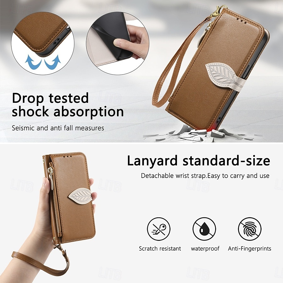 telefoon hoesje Voor Samsung Galaxy S26 S26 Plus S26 Ultra Wallet Card Case Flip cover Rits met polsband Standaard Retro TPU PU-nahka 2026 - $17.99 –P19