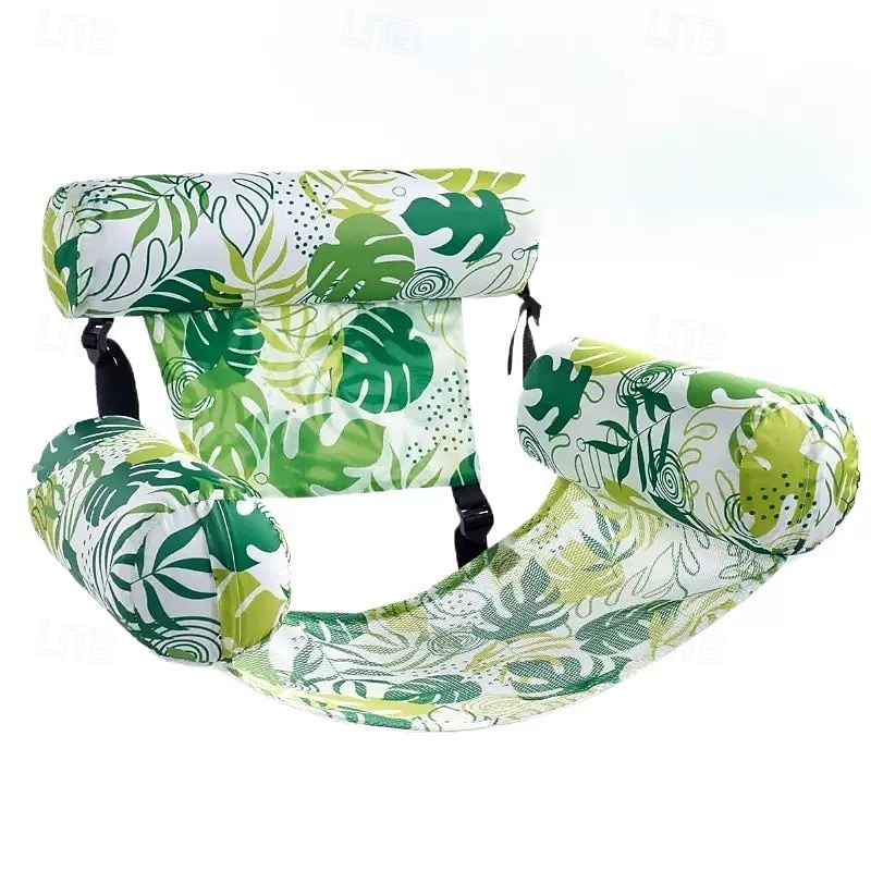 Aufblasbarer Poolstuhl, gepolsterte Schwimmliege aus PVC-Oxford-Gewebe mit Poolnudelhalterung, Poolliege für Erwachsene für Pool, See, Strand, Gartenparty, sommerliche Entspannung 2026 - $31.99 –P12