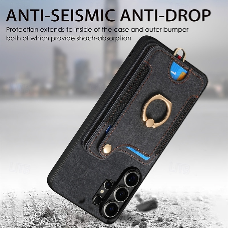 Phone Case For Samsung Galaxy S26 S25 Edge S24 S23 FE S22 Plus  Ultra A56 A36 A26 A16 A06 Wallet Case with Wrist Strap Shockproof TPU PU Leather 2026 - $17.99 –P6