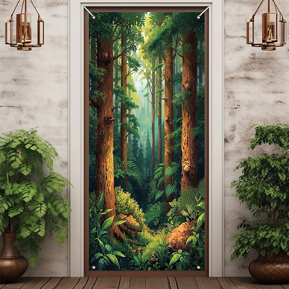 2026年 ポスター ドアカバー 屋外バナー 森林 3D パーティー 寮 ティーンズルーム 大学寮 男の隠れ家フラットベッドルーム 撮影背景 ホームデコレーション  コレクション – $17.99 –P4
