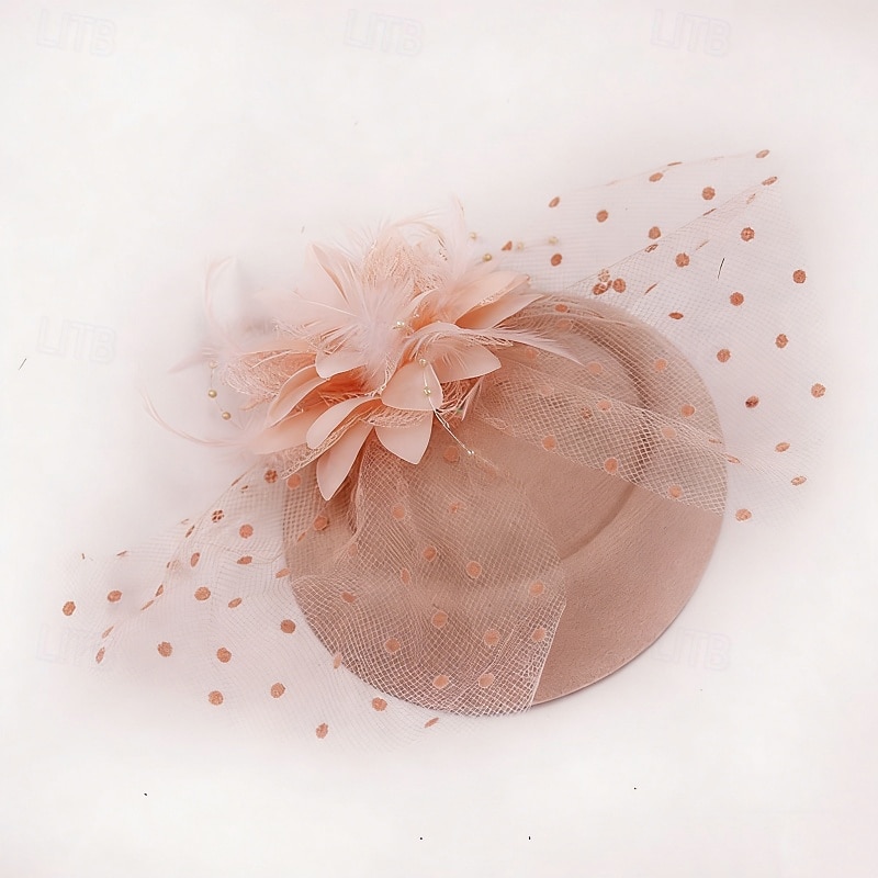 Fascinators Feather Fabric Wedding Birthday Elegant Vintage Cute With Feather Floral Headpiece Headwear 2026 - $16.49 –P7