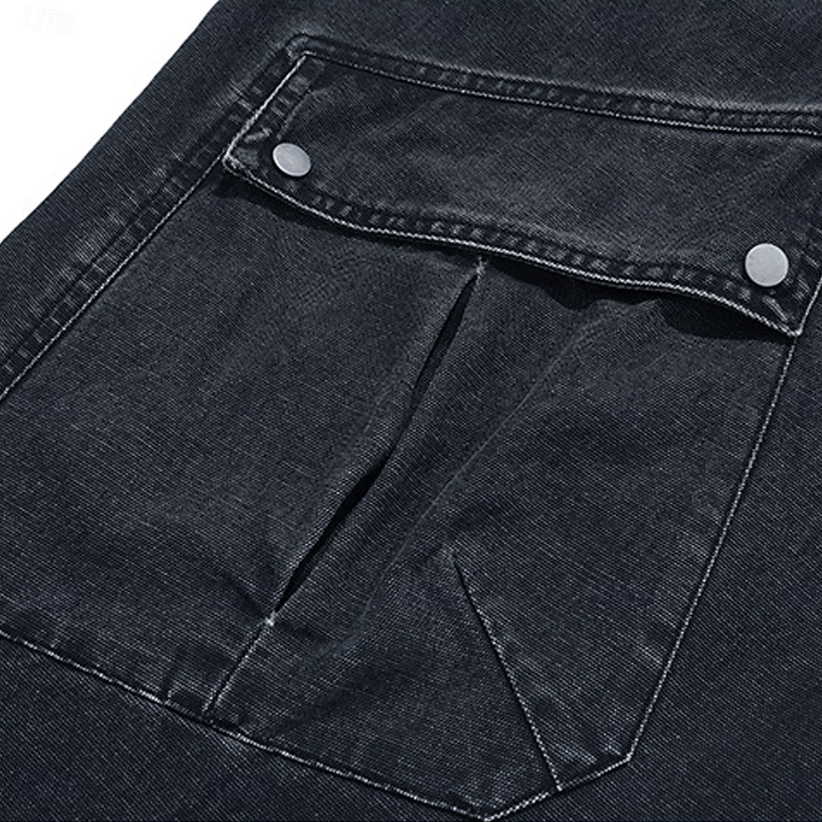 Pantalon cargo en denim 100 % coton softfade™ pour homme, coupe décontractée, taille élastiquée avec cordon de serrage, jambes larges, coupe unie, confortable et respirant, longueur standard, style décontracté au quotidien, idéal pour les activités de ple de 2026 ? $37.99 –P5