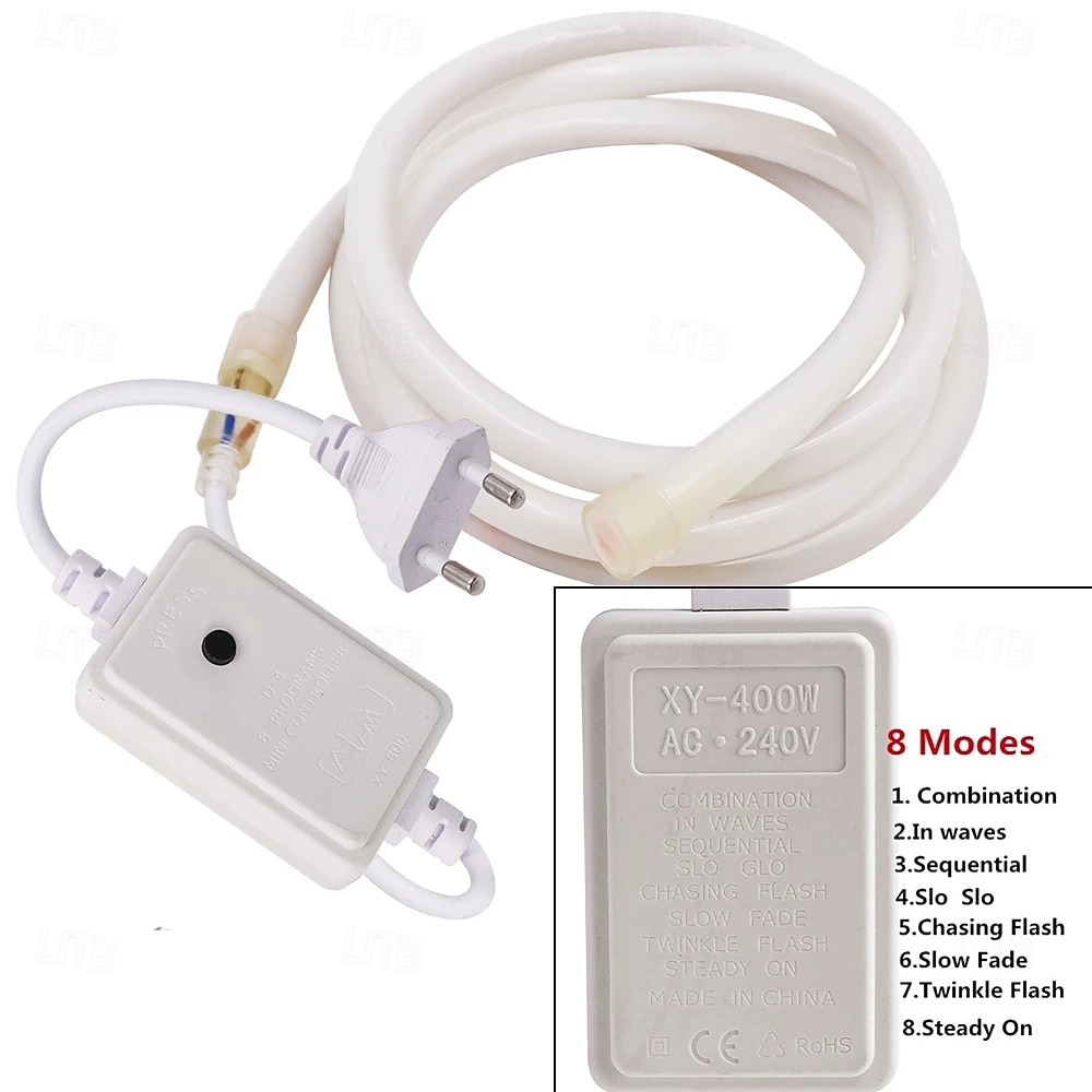 LED NEON Light, AC 220-240V Flexible Dimmable & Waterproof NEON LED Rope Light Controller for Decoration 2026 - $41.99 –P10