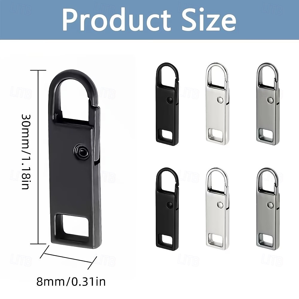 Κιτ αντικατάστασης μεταλλικού φερμουάρ 6 τεμαχίων, αποσπώμενο σετ επισκευής αναβάθμισης για αποσκευές, σακίδια πλάτης, μπουφάν, πορτοφόλια, τσάντες 2026 - $9.99 –P3