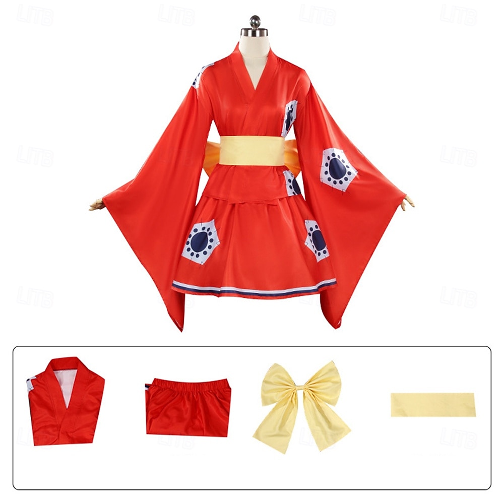 Oceánský dobrodruh Pirát ze slaměného klobouku Anime Úbory Maškarní Japonské tradiční kimono Cosplay obleky předvečer Všech svatých Výstava anime Kostým Pro Dámské Dospělé 2026 - $57.99 –P3