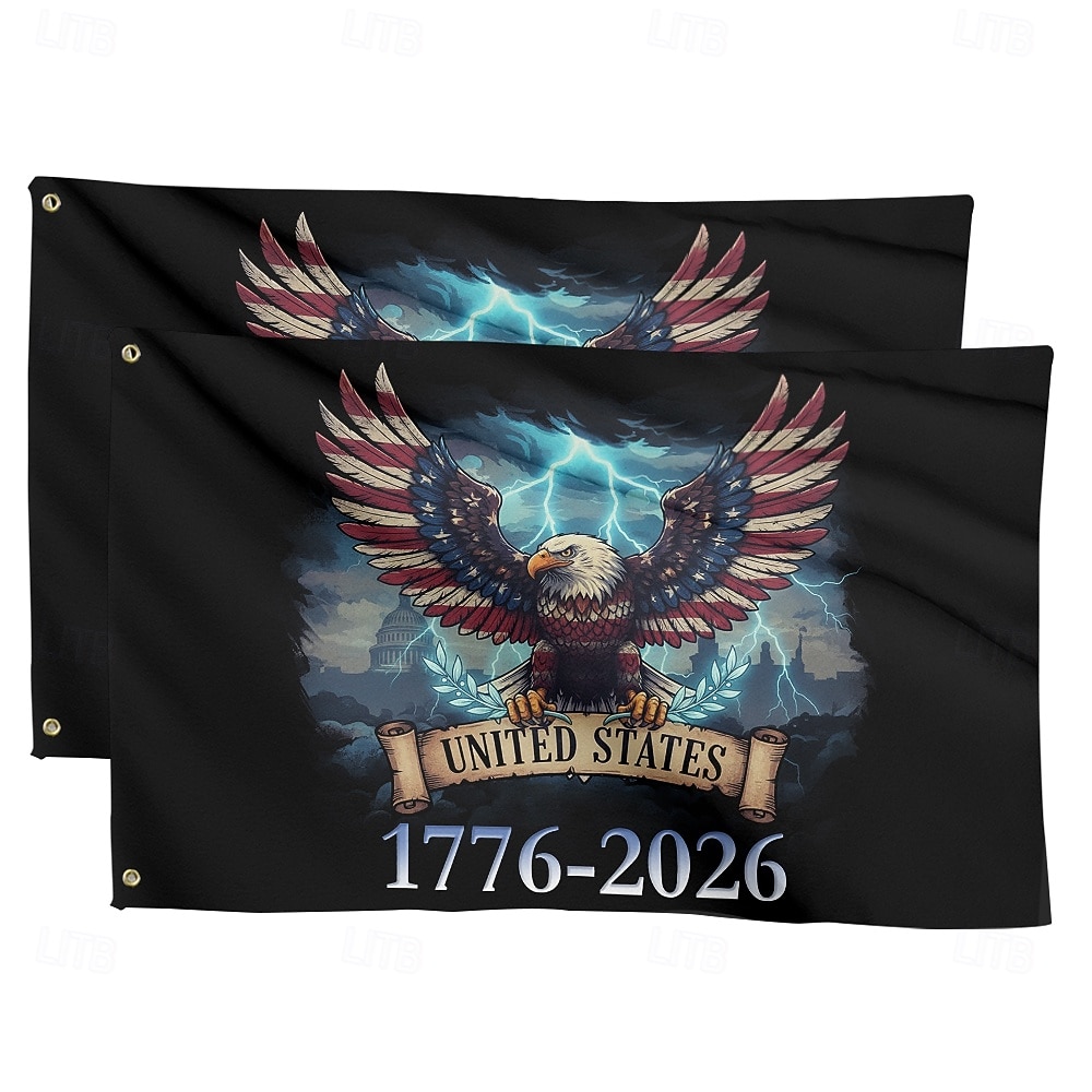 2 banderas de jardín del 250.º aniversario de EE. UU. (1776-2026), pancarta patriótica de cumpleaños estadounidense para exteriores, para patio, césped, porche o decoración del Día de la 2026 - $29.99 –P1
