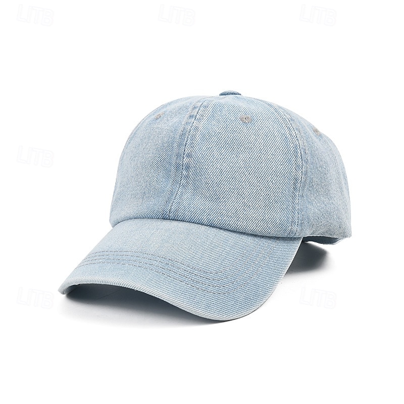 Men's Baseball Cap Sun Hat Blue Black Cotton Patchwork Fashion Streetwear Casual Daily Outdoor Vacation Solid Color Sun Protection Sunscreen Breathability 2026 - $10.99 –P5