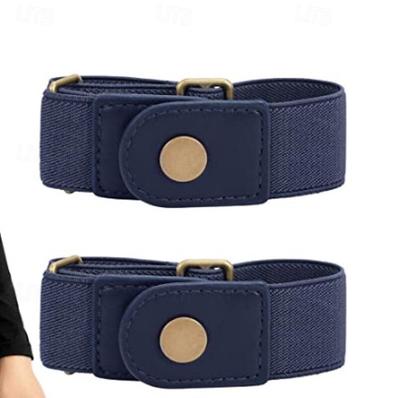 Dam PU spänne bälte PU-läder Metall Bucke Geometriskt Ledigt Dagligen Helgdag Blå Svart Brun Beige 2026 - $4.99 –P2