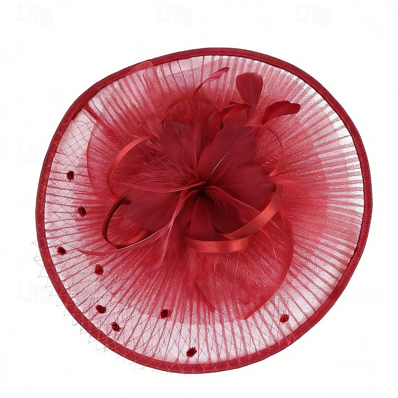 Fascinators Tejido Boda Cumpleaños Vintage Estilo lindo Retro Con Cintas Flor Celada Sombreros 2026 - $22.99 –P9