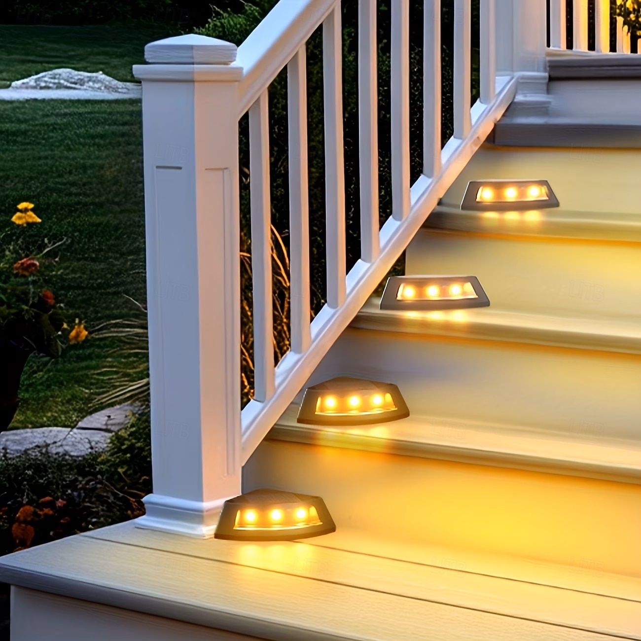 4/8 luci solari da esterno per terrazze, impermeabili IP65, lampade da giardino per vialetti, gradini, passerelle, prato, terrazze, luce notturna solare decorativa del 2026 a $28.99 –P8