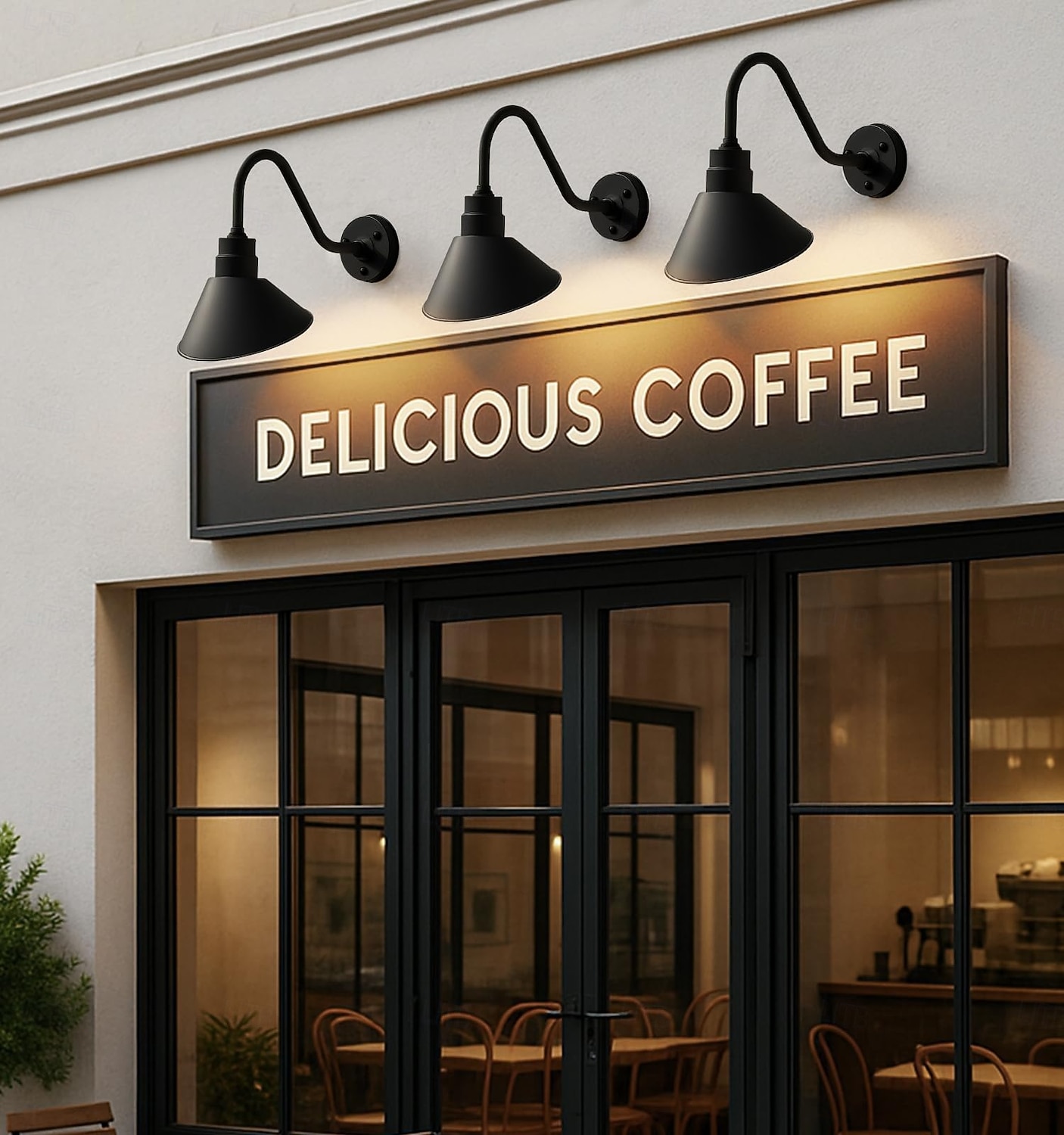 pajta lámpa hattyúnyak fali lámpa kültéri/beltéri IP65 vízálló farmház fali tartó vintage világítótest matt fekete kültéri verandára, házba, garázsba, teraszra, bérleményekbe, raktárba 2026 - $199.99 –P11