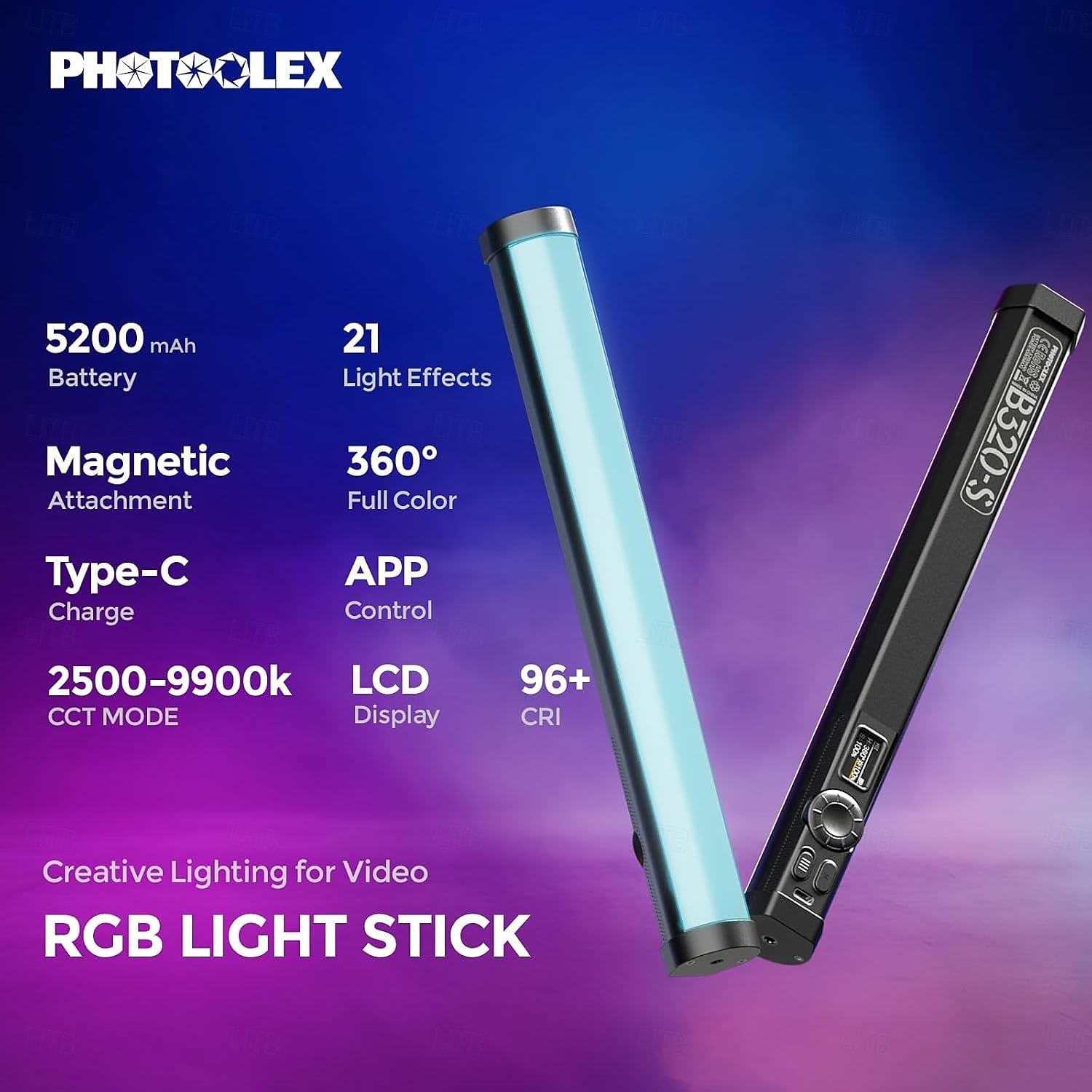 RGB Tube Light, Magnetic Handheld Light Stick, 360°Full Color LED Video Lighting Wand, 2500K-9900K, 21 Scenes, CRI 96+, for Studio Photography Vlog Recording Streaming 2026 - $161.99 –P1