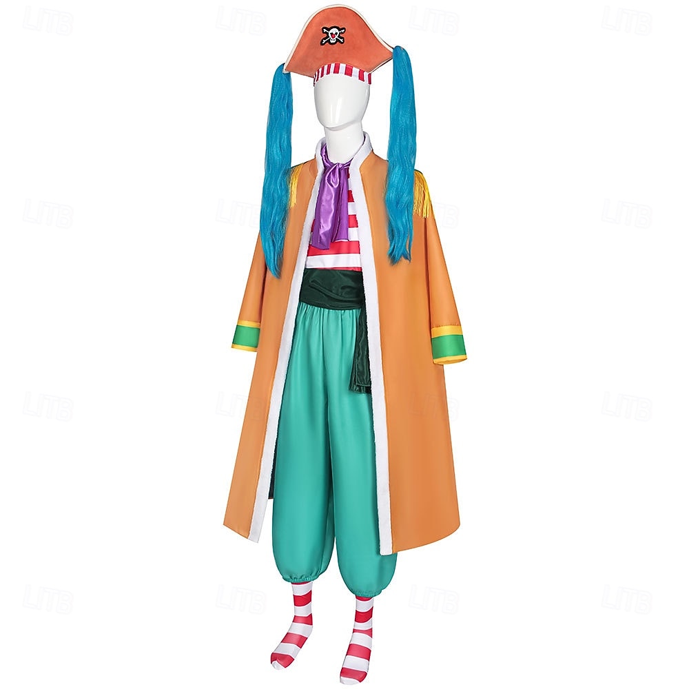 Ocean Adventurer Burlesque Clown Pirat Słomkowy Kapelusz Kostium Cosplay Stroje Anime Stroje tematyczne do filmów i programów telewizyjnych for Męskie Dla dorosłych Bal maskowy Halloween Comic Con 2026 - $119.99 –P4