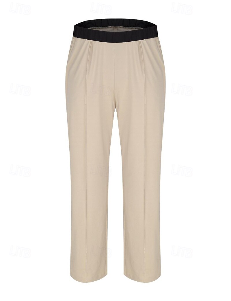 Homme Pantalons Pantalon décontracté Avec Poches Taille Élastique Bloc de Couleur Confort Longueur complète Quotidien Maison Extérieur Simple Style Classique Noir bleu marine Non Elastique de 2026 ? $21.99 –P4