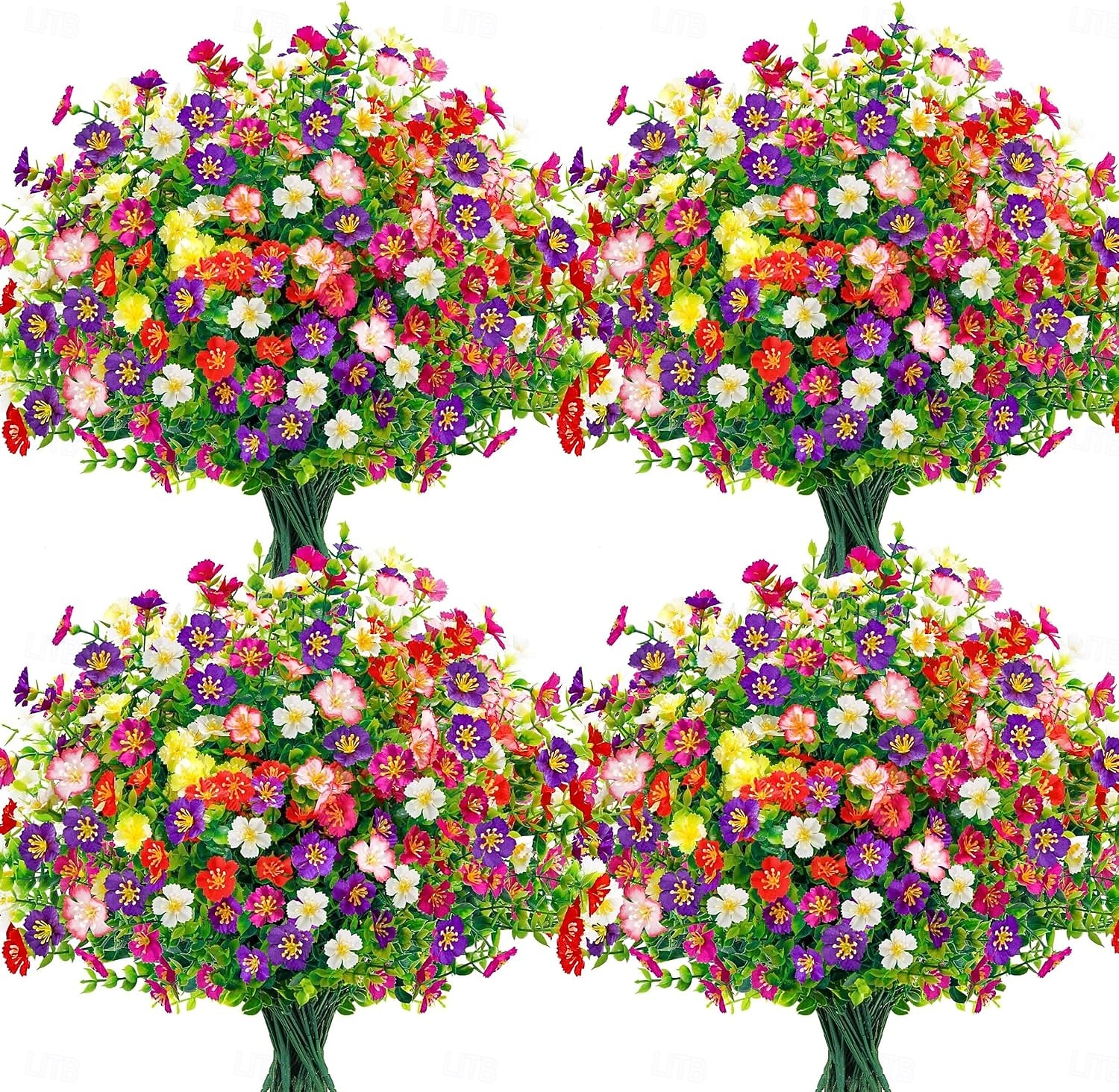 24 Bündel künstliche Gänseblümchen für die Frühlingsdekoration im Garten, auf der Veranda oder im Landhausstil. UV-beständige Kunstblumen für Terrasse, Garten, Balkonkasten, Pflanzgefäße und 2026 - $38.99 –P1