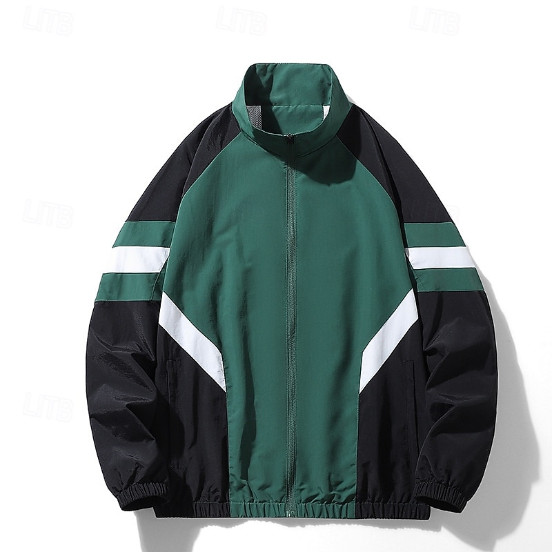 Ανδρικά Συνδυασμός Χρωμάτων Καλοκαίρι Ποδοσφαίρου Παγκόσμιος αγώνας Jachetă de Alergat Μπουφάν εξωτερικού χώρου Αθλητικό μπουφάν Άνοιξη Φθινόπωρο Φερμουάρ Τσέπη Μπλοκ χρωμάτων Μακρυμάνικο 2026 - $37.99 –P1