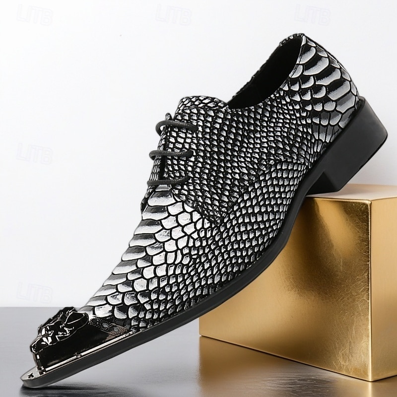 Per uomo Moda Matrimonio Pelle Pelle Pieno Fiore Italiana Confortevole Antiscivolo Allacciatura Nero Primavera Autunno Tutte le stagioni del 2026 a $109.99 –P1