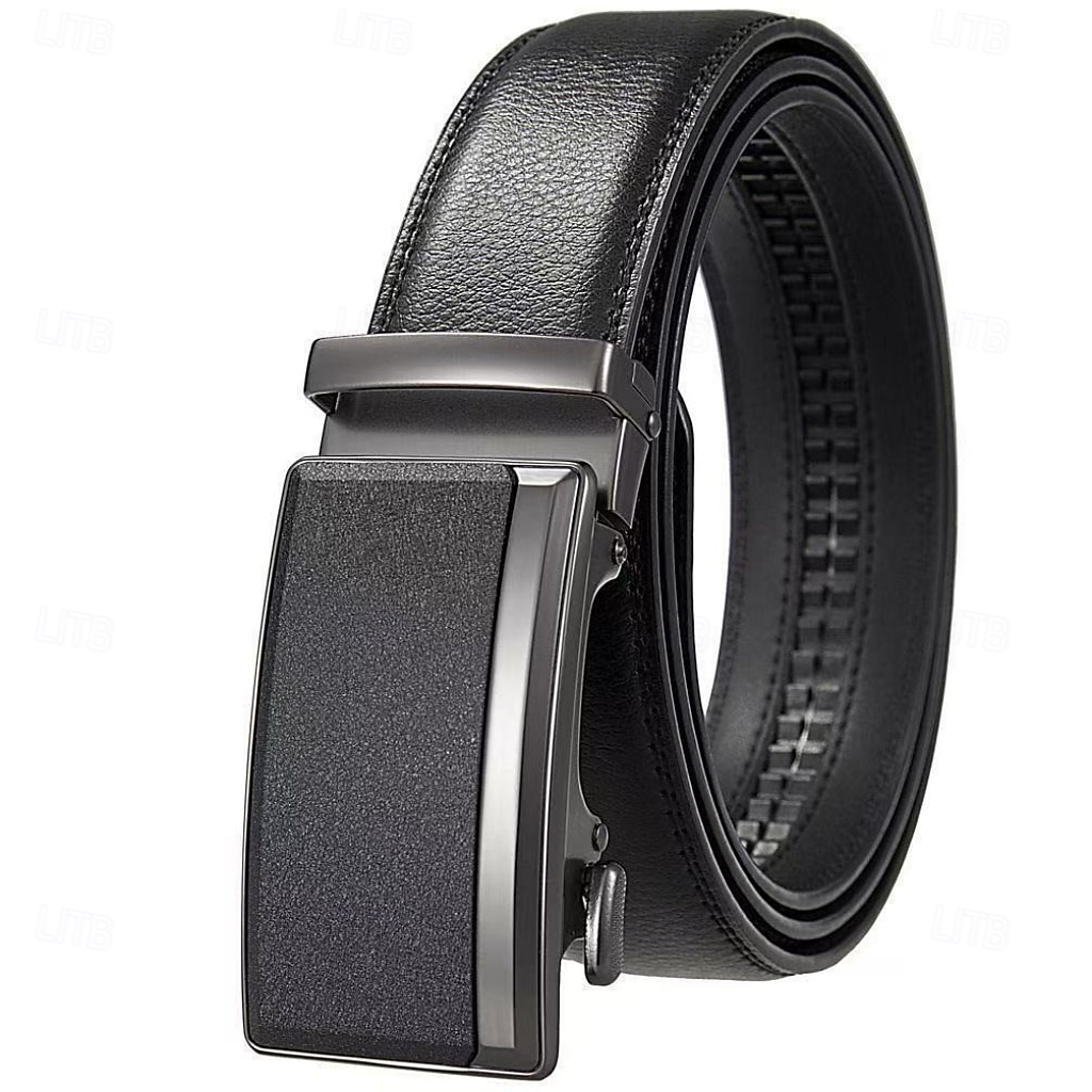 Herren Gürtel Automatische Schnalle Leder Chrom Streetwear Zeitgenössisch Freizeit Einfach A01 A02 Lässig Täglich Geschäft Formell Taillengürtel 2026 - $14.99 –P4
