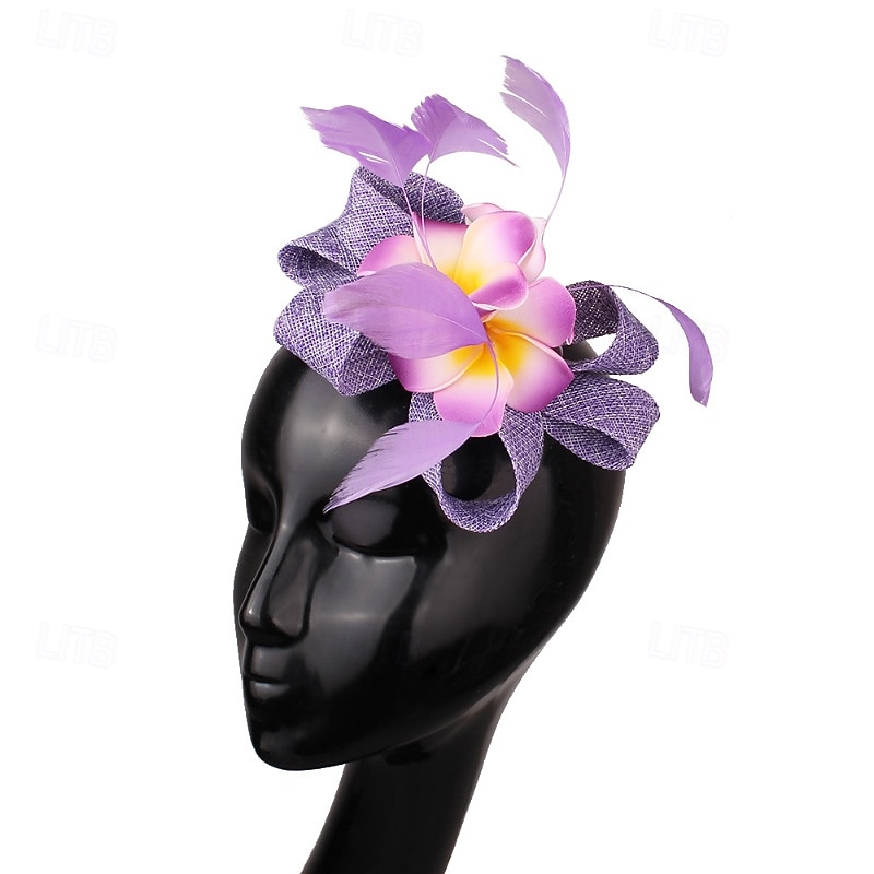 fascinators Linfrø Bryllup Bursdag Årgang søt stil Retro Rød Med Fjær Blomst Hodeplagg Hodeplagg 2026 - $17.49 –P3