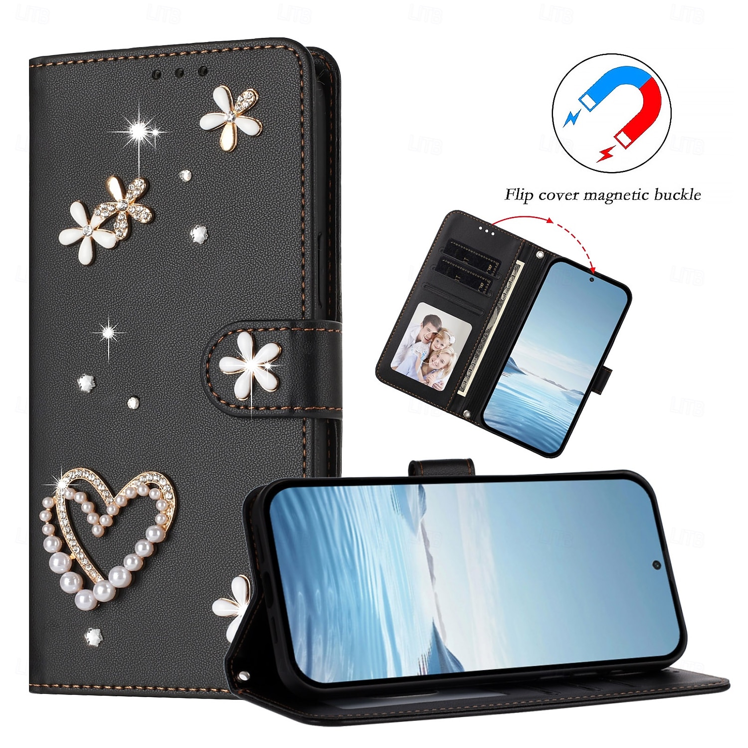 telefono Custodia Per Samsung Galaxy S26 S26 Plus S26 Ultra per Donna Ragazza con Supporto Slot per Carte Fiore Floreale TPU Pelle PU del 2026 a $17.99 –P3