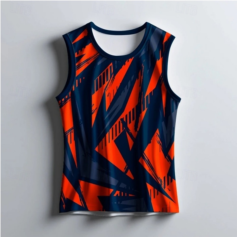 Herre Grafisk Geometrisk Treningstank topp Singlet til jogging Gymtopp Sommer Ermeløs Hurtigtørkende Myk Pustende Treningsøkt Løp Vandring Jogge Gul Rød Blå Sports Sportsklær 2026 - $17.99 –P6