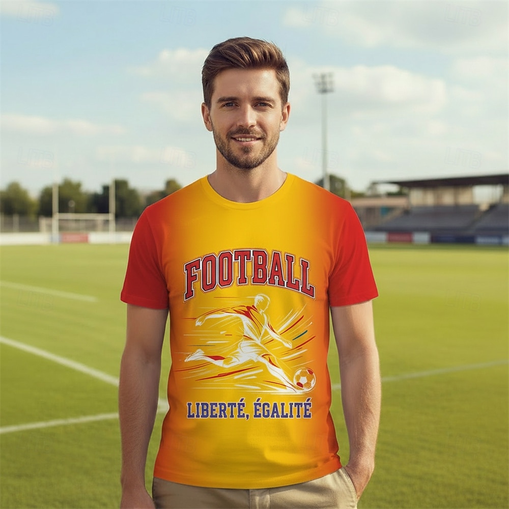 Partita mondiale di calcio 2026 Abiti Maglietta grafica Football americano Tifoso di calcio francese Patriotico Corte per Unisex Adulti Stampa 3D  per Feste Sport all'Aperto del 2026 a $18.99 –P1