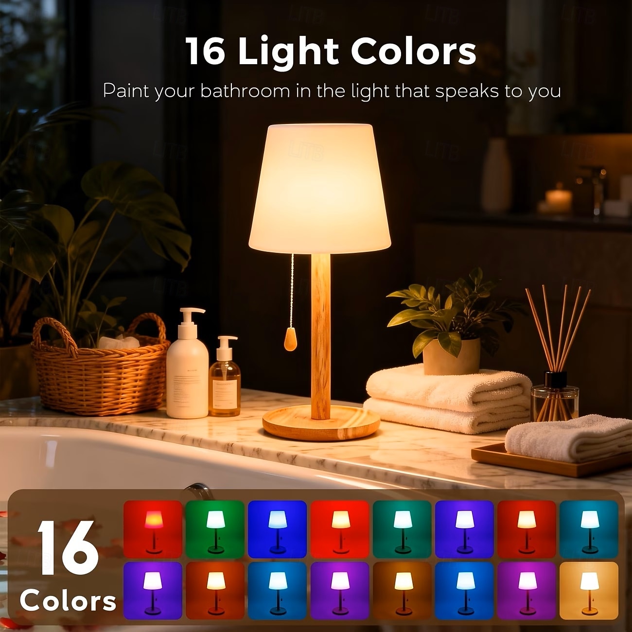 Remote Control USB Rechargeable Table Lamp with 16 Colors Nordic Style for Bedroom Bedside Lamp Atmosphere Night Light Holiday Coffee Shop Home Bar Counter Decoration 2026 - $50.99 –P1