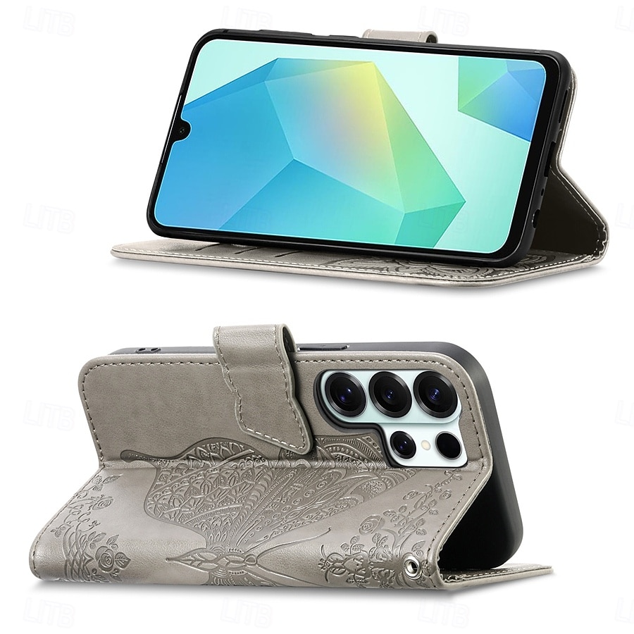 Phone Case For Samsung Galaxy S26 S26 Plus S26 Ultra Wallet Case Flip Cover with Wrist Strap Kickstand Butterfly Retro TPU PU Leather 2026 - $14.99 –P8