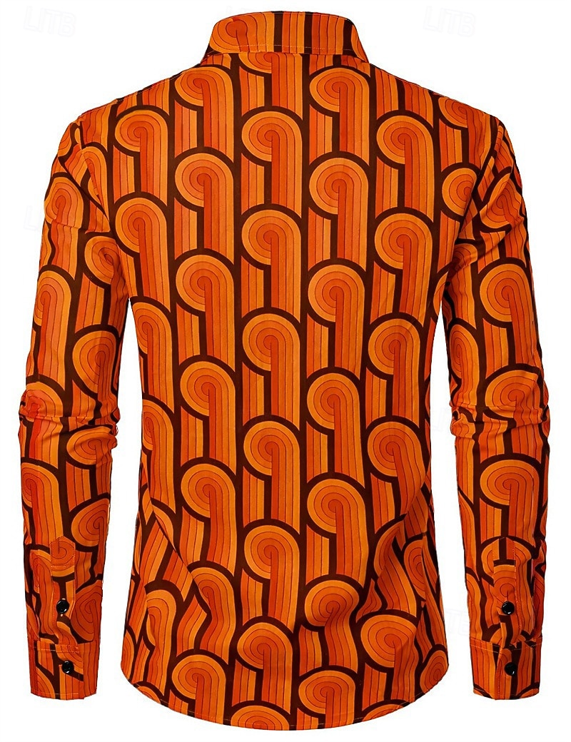 Retrò Vintage Anni '70 Camicia Disco Geometrico Psichedelico Costume Per uomo Halloween Carnevale Festival Musicale Parata dell'Orgoglio Mese dell'orgoglio Adulti Camicia del 2026 a $27.99 –P2