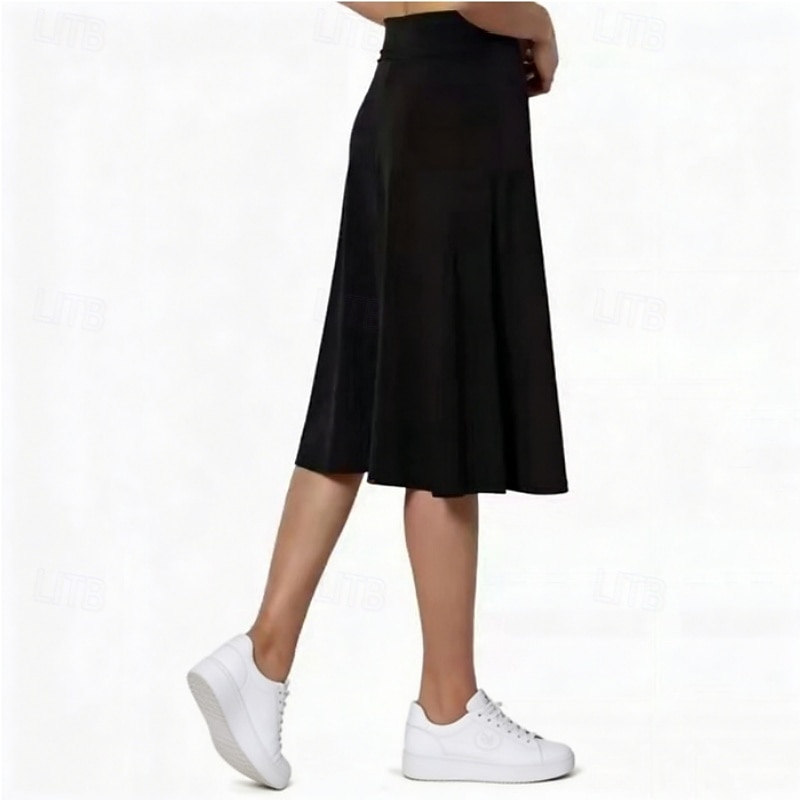 Women's Solid Colored Casual Skirt Tennis Skirts Sport Skirt High Waist Quick Dry Breathable Tennis Golf Pickleball Skirt Dark Grey Black Wine Tennis Clothing 2026 - $17.99 –P3