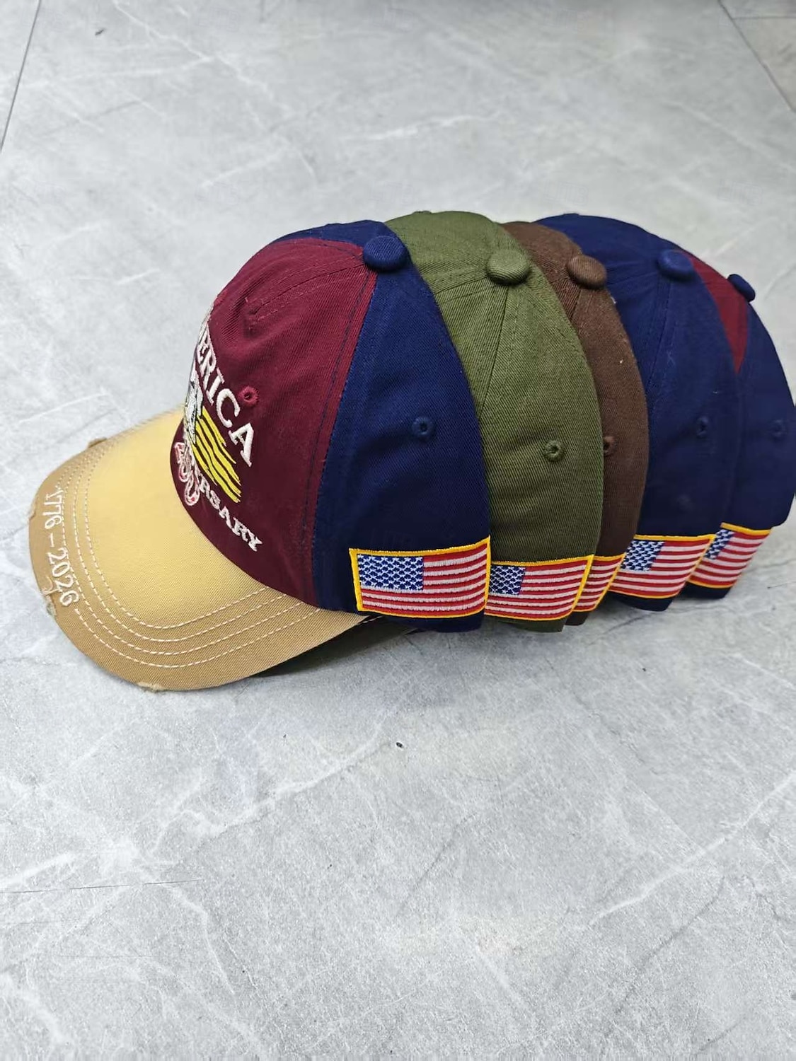 Cappello unisex 250° anniversario/indipendenza, berretto da baseball, portatile, traspirante, quotidiano, per esterni, strada, ricamo, bandiera del 2026 a $11.49 –P4