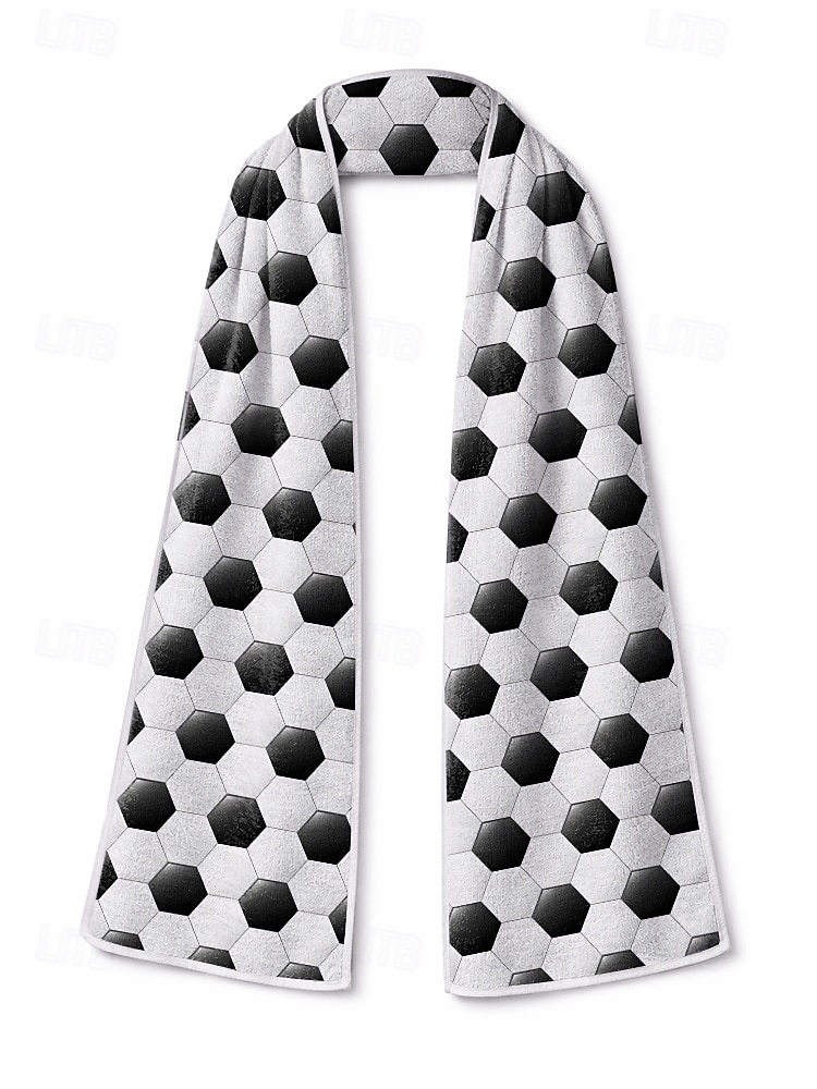 Sport-Kühltuch aus Polyester mit Fußballmuster für Herren, ideal für Fußballtraining, Spieltage, Fanunterstützung, Fitnessstudio und Fitness. 2026 - $11.99 –P4