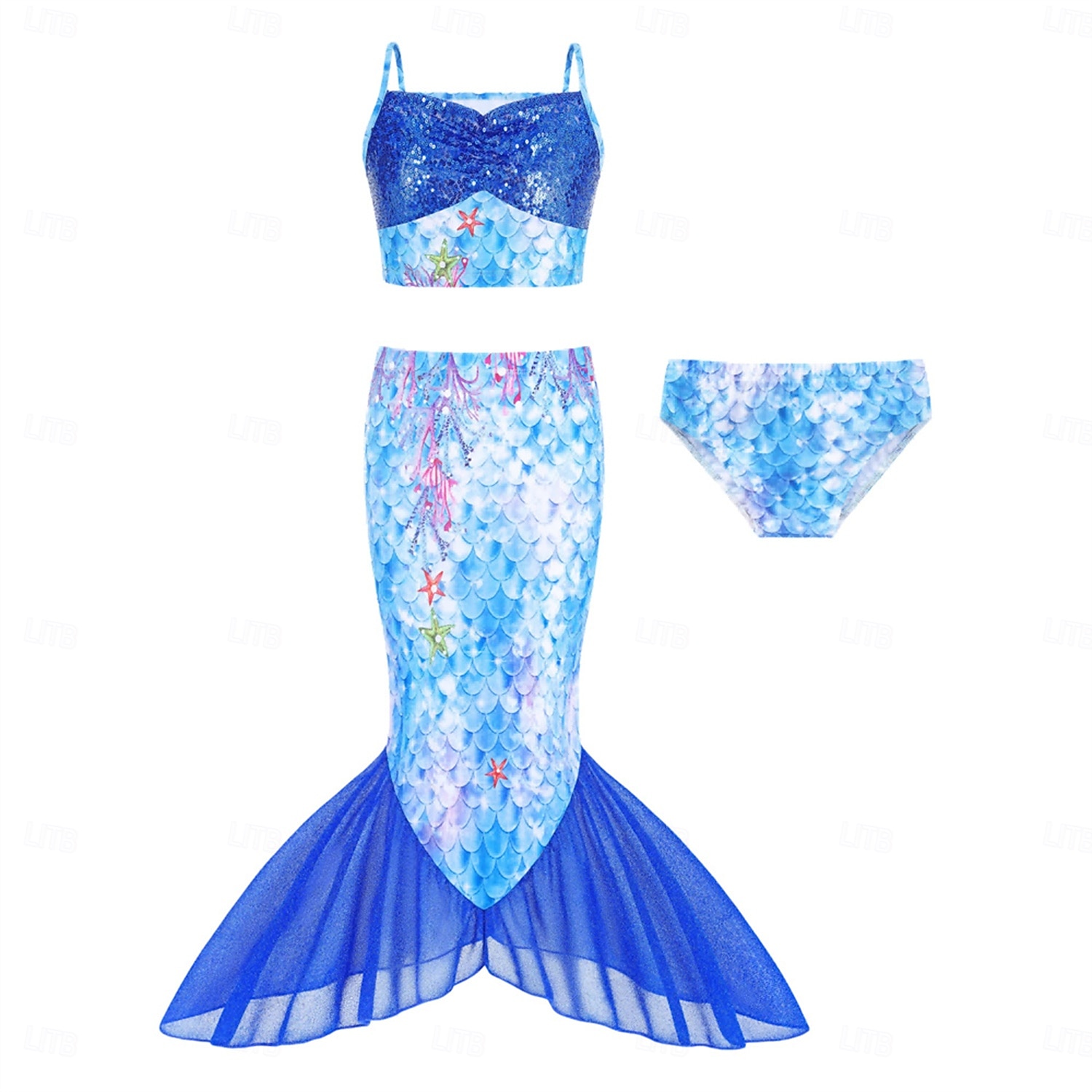Mermaid Princess Dress Swimwear Movie Cosplay for Girls' Kid's Masquerade Party Holiday Festival 2026 - $22.99 –P2