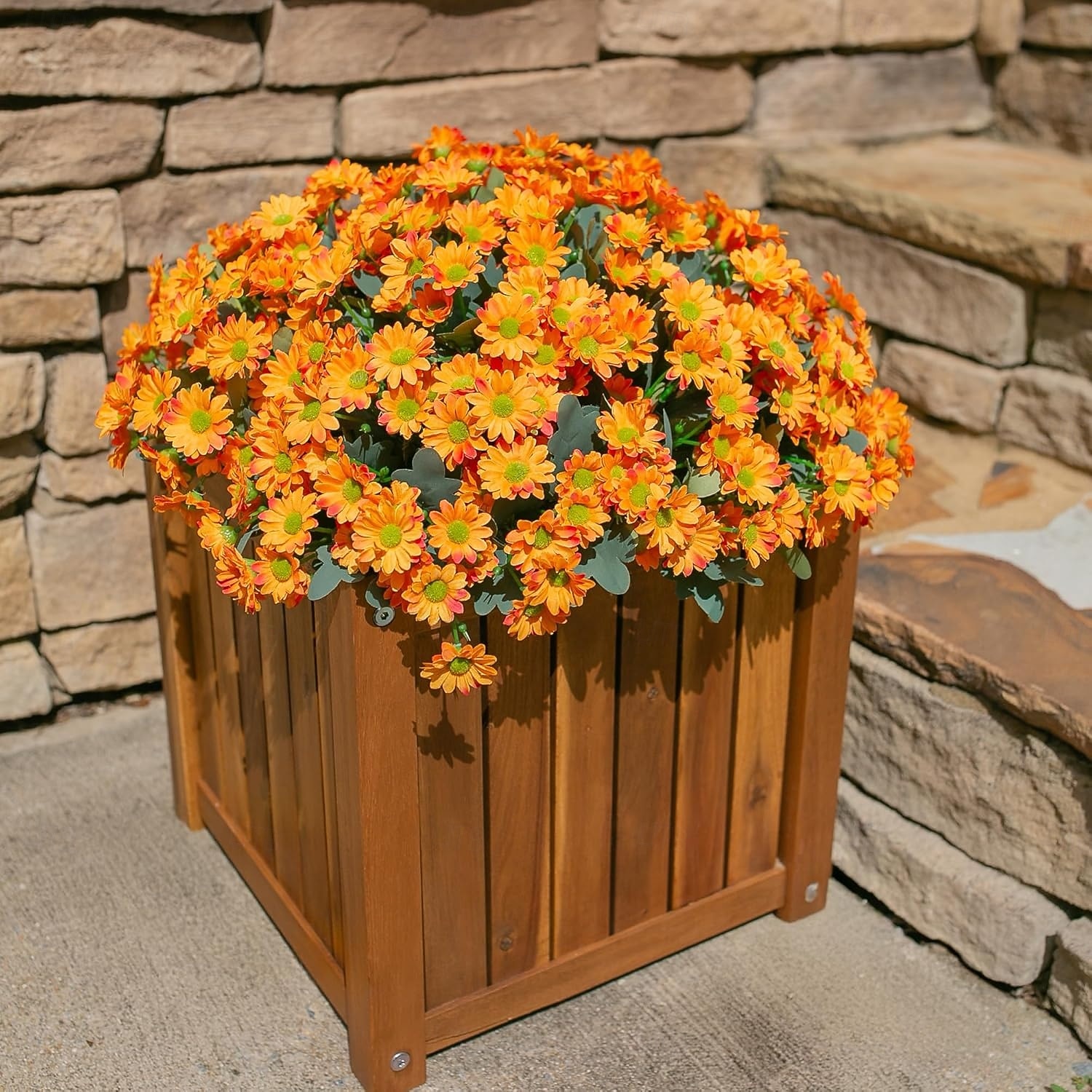 Margaritas artificiales para decoración exterior, 6 ramos de flores artificiales para macetas de exterior, flores de seda resistentes a los rayos UV para la puerta principal, el porche y el patio. 2026 - $29.99 –P7