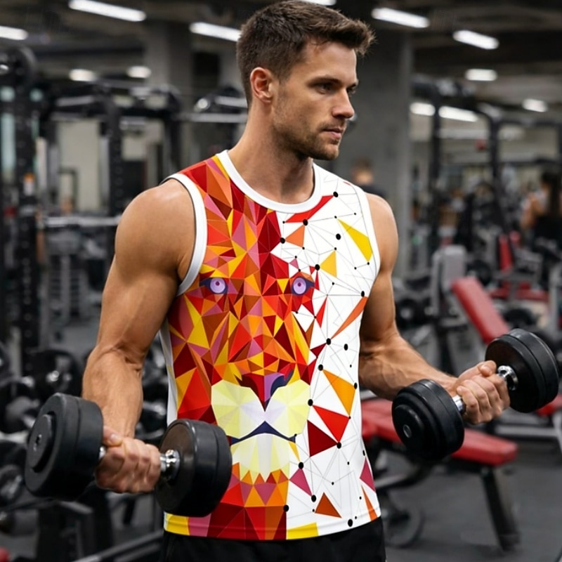 Per uomo Grafico Canotta da allenamento Canotta da corsa Canotta da palestra Estate Senza Maniche Asciugatura Rapida Morbido Traspirante Allenamento in Palestra Corsa Camminata Jogging Rosso Blu del 2026 a $17.99 –P7