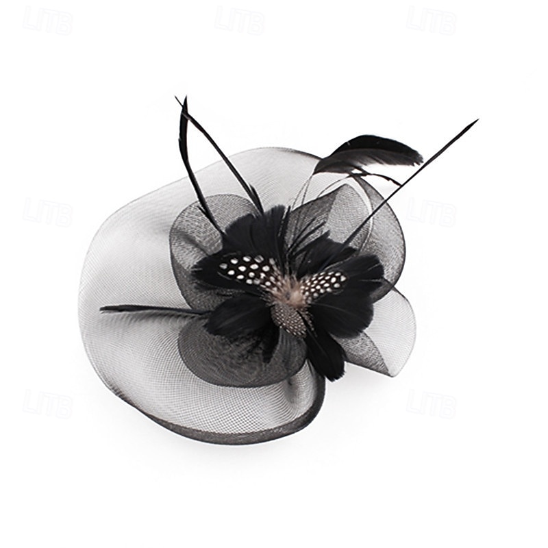 Fascinator Poliestere Matrimonio Compleanno Elegante Vintage Carino Con Piuma Tulle Copricapo Copricapo del 2026 a $17.49 –P5
