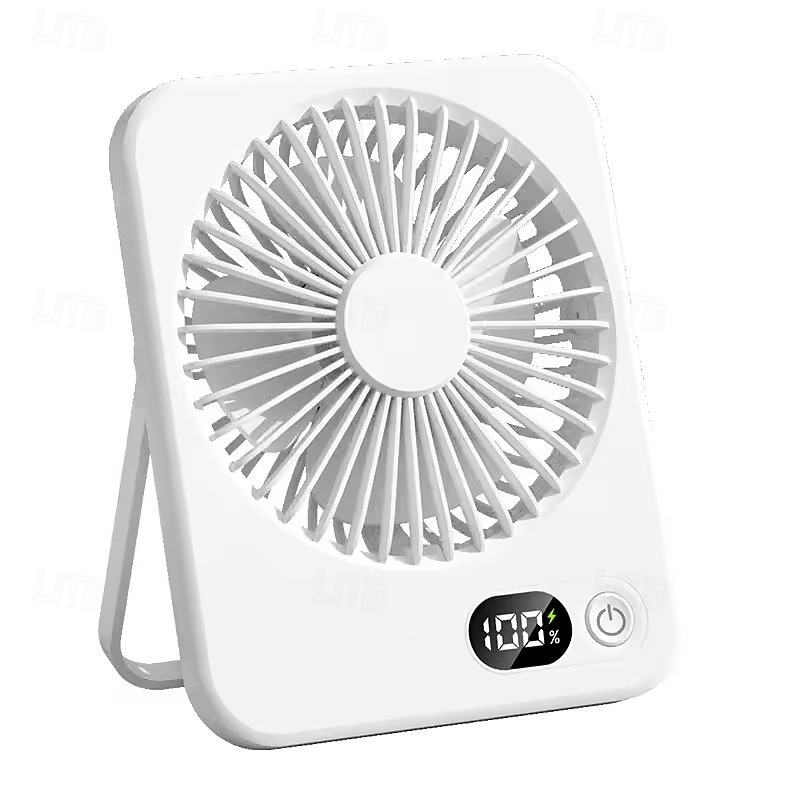 Portable Desk Fan with LED Battery Display, Rechargeable Table Fan, 180° Foldable Wall Hanging Personal Fan, Ultra-Thin Quiet USB Powered Fan for Office, Travel, Bedroom, Kitchen 2026 - $10.99 –P9