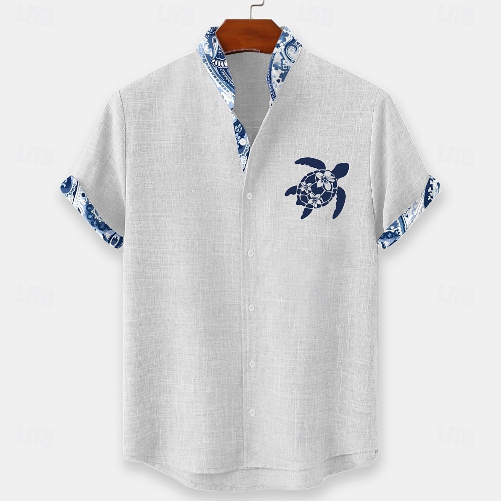 Ανδρικά Ζώο Χελώνες Θαλάσσια πλάσματα Χαβανέζικο πουκάμισο Πουκάμισο με κουμπιά Πουκάμισο με γιακά Κοντομάνικο Χαβανέζα Causal Διακοπές στην παραλία Καλοκαίρι Άνοιξη Μανδαρίνο Κολλάρο 3D 2026 - $25.99 –P3