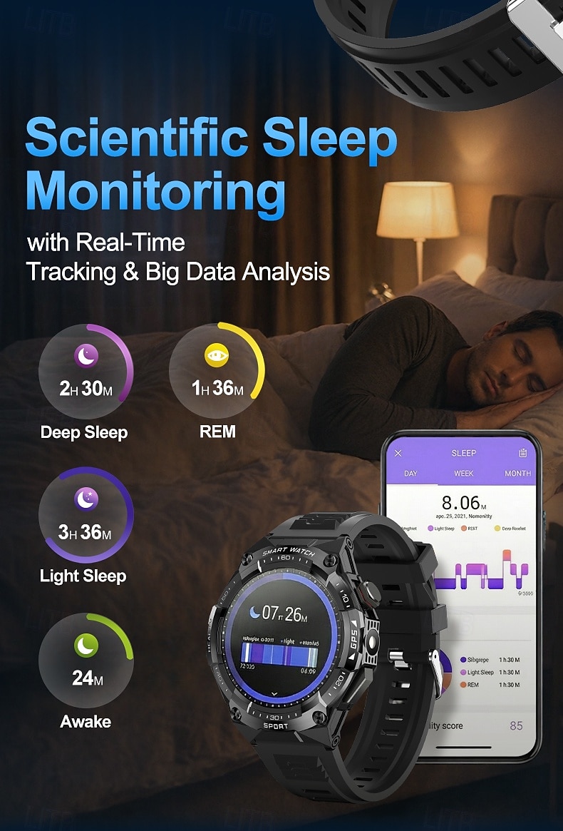 Smartwatch AMOLED da 1,43" per uomo e donna, chiamate Bluetooth, batteria da 700 mAh, impermeabile fino a 3 ATM, orologio fitness. del 2026 a $87.99 –P9