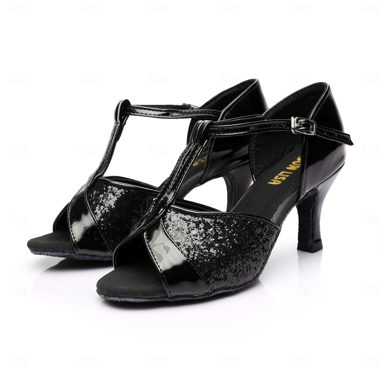 Chaussures de danse latine noires pour femmes - talon moyen, bride en T, pour la danse de salon, la salsa, le tango et l'entraînement &chaussures de performance de 2026 ? $26.99 –P3