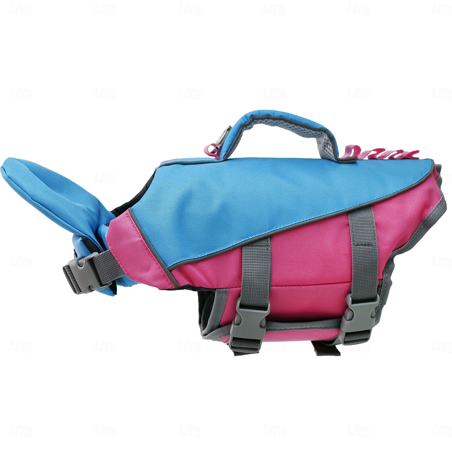 Shark hundesikkerhetsvest, havfruehunde-redningsvester for svømming med overlegen oppdrift og redningshåndtak for svømmebassengstrandbåt 2026 - $27.99 –P3