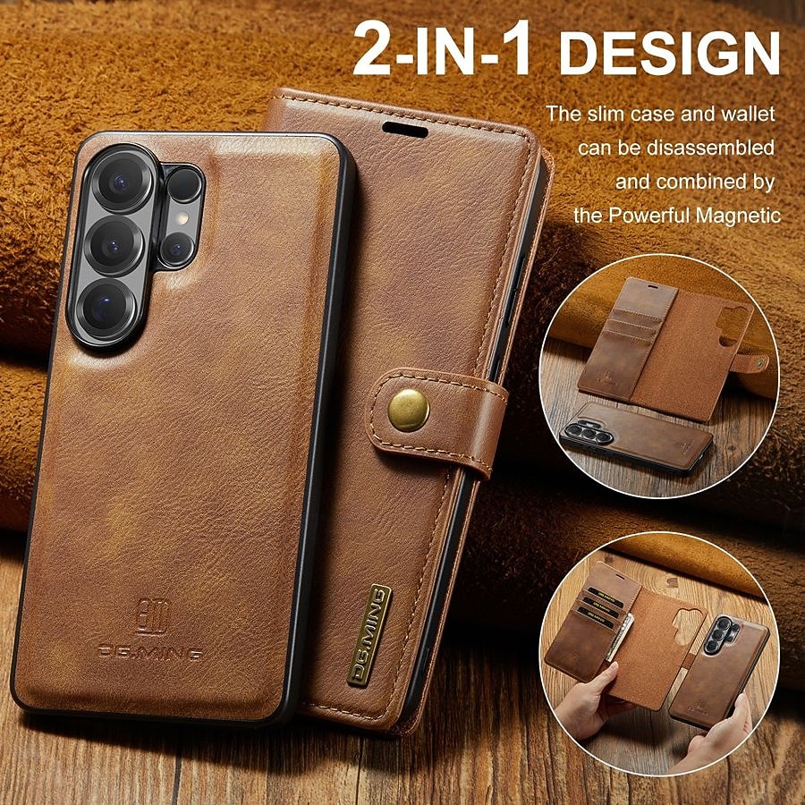 Phone Case For Samsung Galaxy S26 S26 Plus S26 Ultra Flip Cover Full Body Protective Retro Genuine Leather 2026 - $22.99 –P5