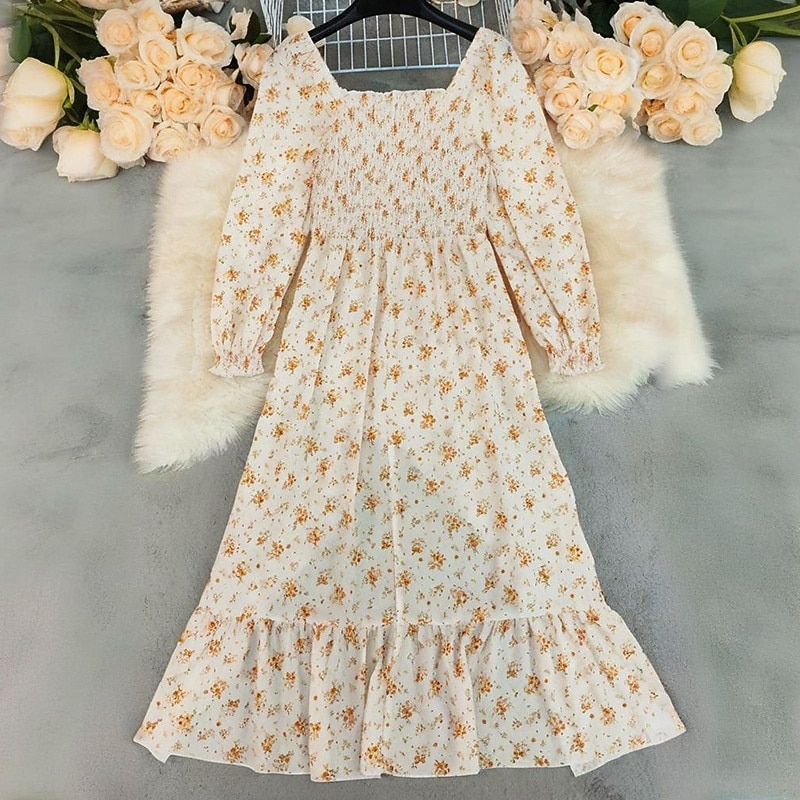 Bohémien Retro vintage Boho Jurken Lange Mouwen Hippie Schijf Bloemig Bohémien Kostuum Dames Maskerade muziekfestival Retro themafeest Volwassenen Kleding 2026 - $40.99 –P3