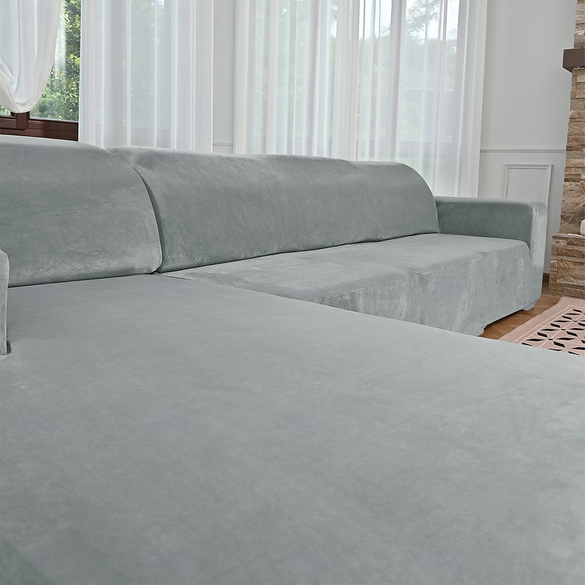 Capas elásticas para sofás de 1, 2, 3 e 4 lugares, capa para sofá modular em formato de L, capa protetora para sofá chaise longue, protetor de móveis para sala de estar. de 2026 por $24.99 –P5